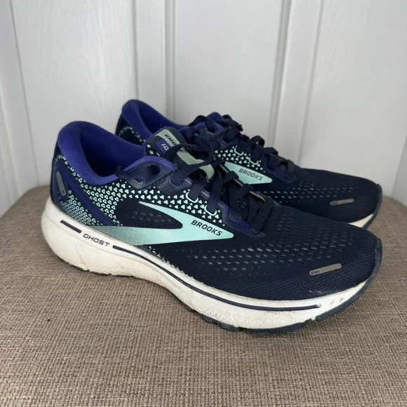 Brooks Ghost 14 Running Shoes Blue Green Women's Size 6.5 - Picture 2 of 6